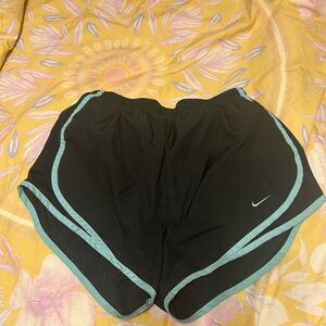 Nike Women's Athletic Shorts in Black and Teal